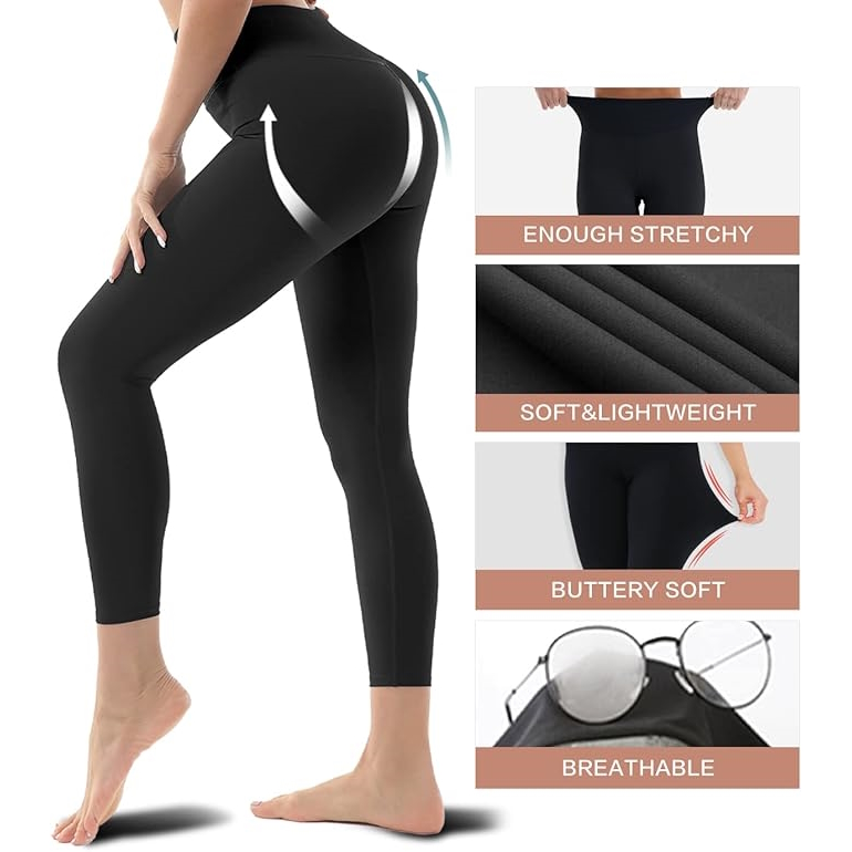 3 Pk High Waister Leggings