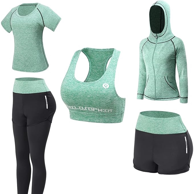 Women Workout Clothes Set 5 PCS